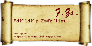 Fülöp Zsüliet névjegykártya